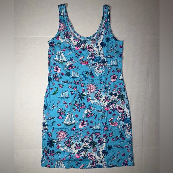 Lilly Pulitzer Dresses & Skirts - Lilly Pulitzer Blue Floral Mini Dress